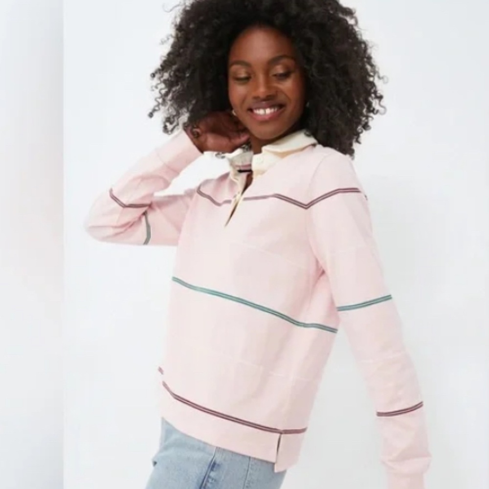 Vineyard Vines Heritage Striped Rugby Shirt  Pink, medium